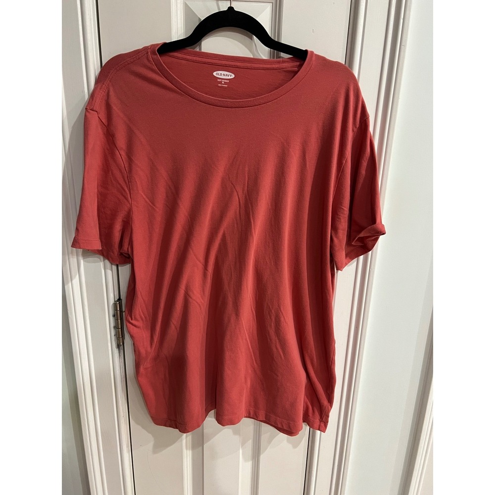 Old Navy Soft-Washed Crew Neck T-Shirt Terracotta Red XL Short Sleeve Tee